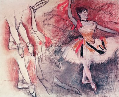 Tänzerin mit Tamburin oder Spanische Tänzerin, ca. 1882 von Edgar Degas